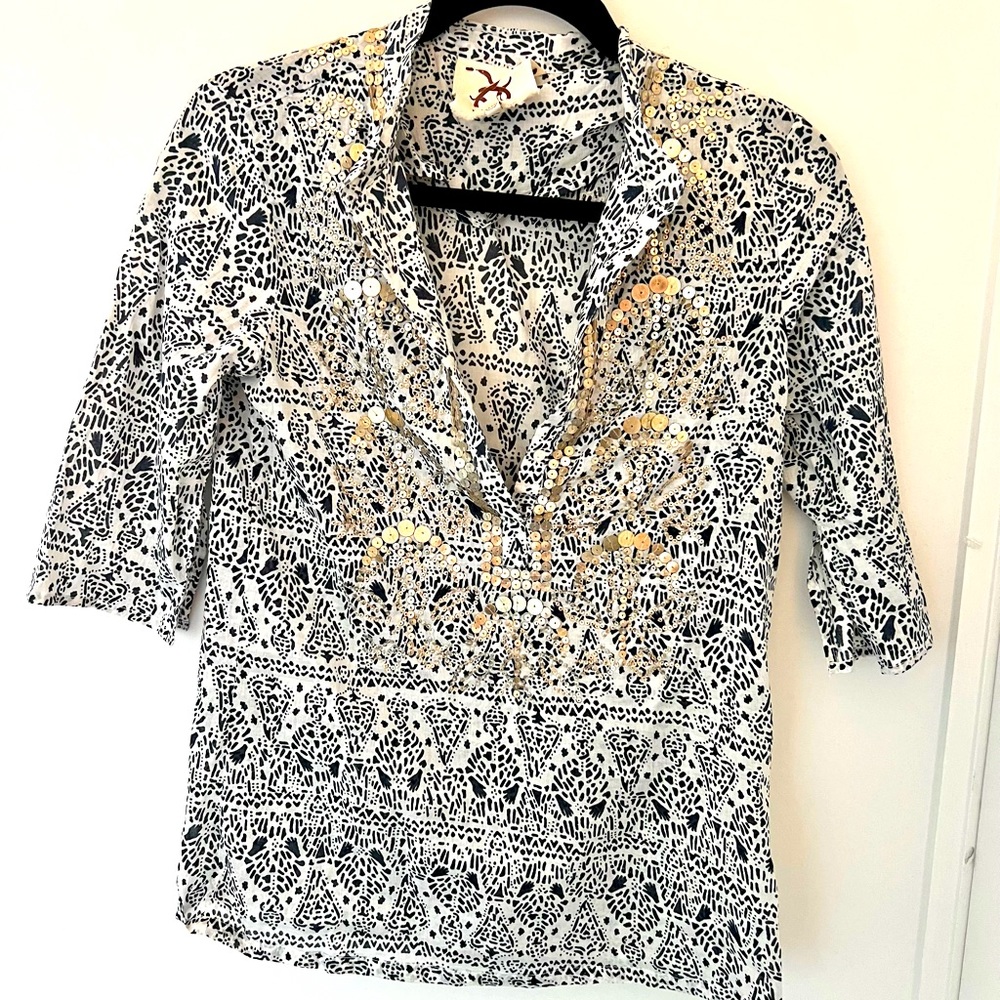 Figue Blouse with Sequins